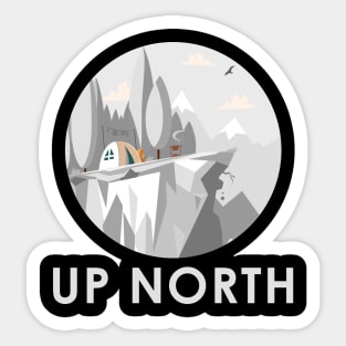 Up North Earth Above The Equator For Northerners Pine Tree Sticker